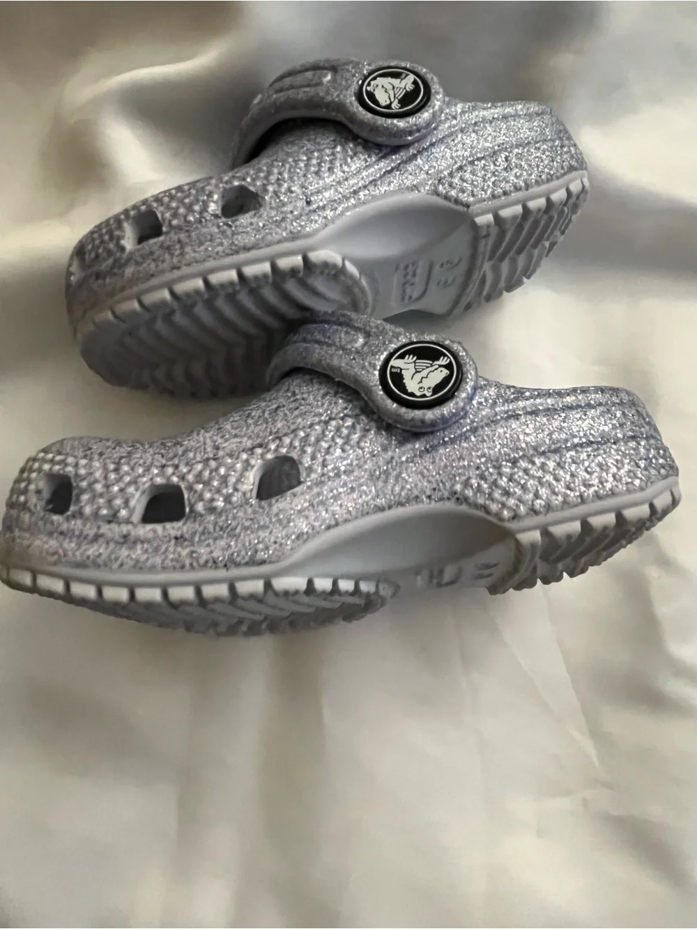 Crocs Toddler/Kids' Classic Glitter Clog Size C5. Light Purple Slip On Shoes EUC